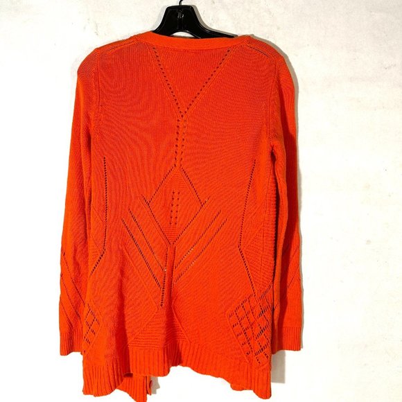 Anthropologie MOTH cardigan, Small, Knit Orange Sweater Poppy - Picture 7 of 7